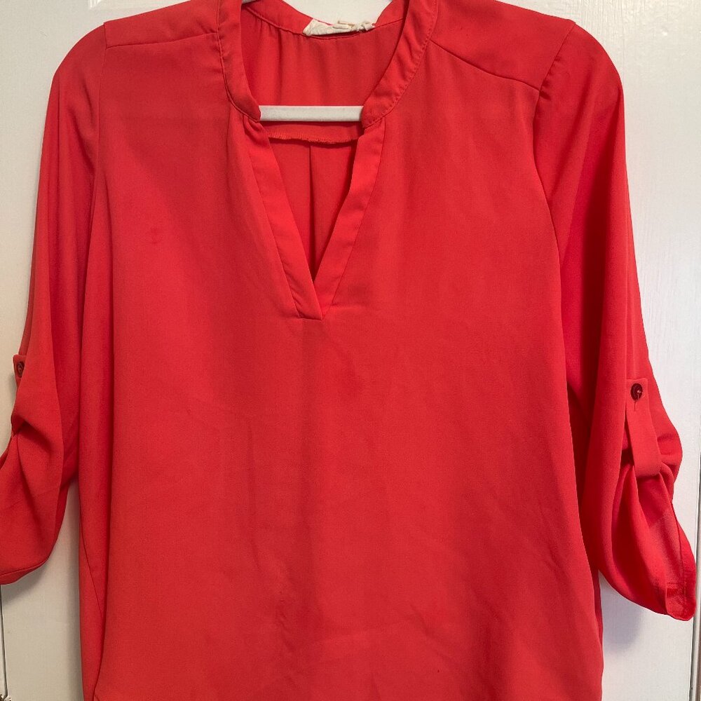 Beautiful Orange Blouse Medium